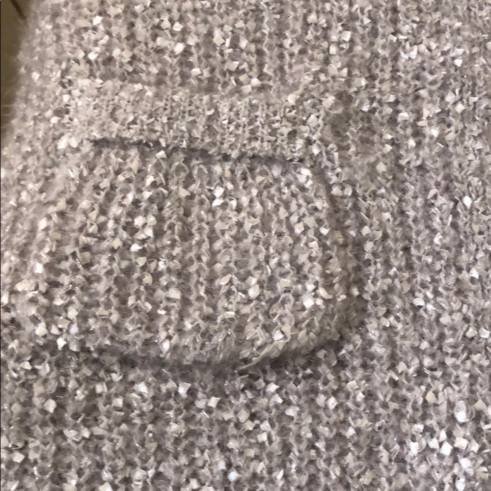 GREY & SILVER CARDIGAN SWEATER - Picture 6 of 8